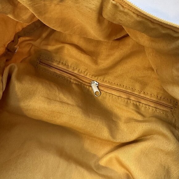 True Love Forever Yellow Cream Graphic Backpack Colorful Sacred Heart Bird - Picture 6 of 10